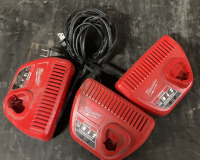 (3) Milwaukee M12 Battery Chargers