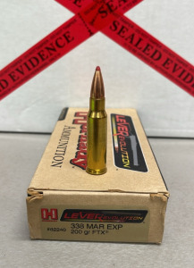 (20) Rounds Hornady 338 Marlin EXP 200 Grain FTX Centerfire Ammunition Cartridges