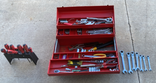 STACK-ON Folding Tool Chest W/Contents