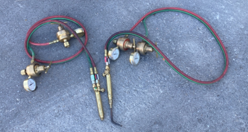 HARRIS CUTTING TORCH HOSE, Gauges, and nozzle