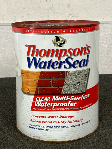 5 Gallon Can Of Thompson’s Water Seal Clear Multi-Surface Waterproofer