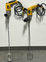 (2) DeWalt DW235G 1/2” VSR Drills With (2) Mixer Attachments