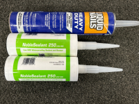 (7) 5 Gallon Buckets (4) Noble Co. Freestyle Thin-Bed Drain/Clamping Ring Drain (3) Hydro-Blok Joint Sealant Tubes (2) Waterproofing Sealant & Seamer Tubes (1) Heavy Duty Liquid Nails Tube & More - 2