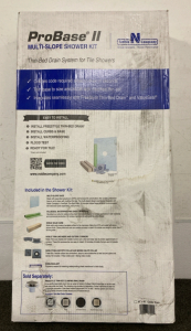 ProBase II Multi-Slope Shower Kit, Thin-Bed Drain System For Tile Showers, 48&rdquo;X48&rdquo; Center Drain, New In Box