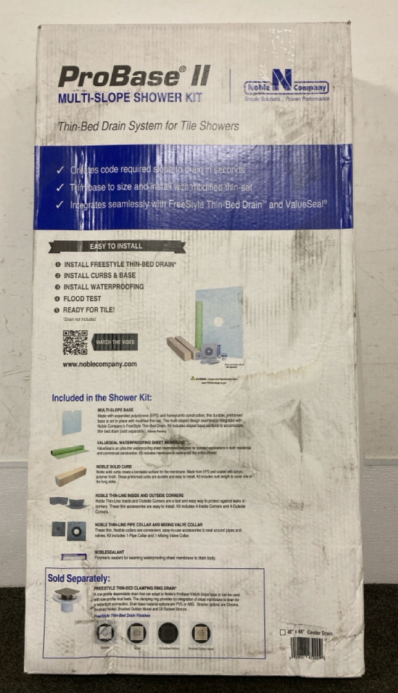 ProBase II MultiSlope Shower Kit, ThinBed Drain System For Tile