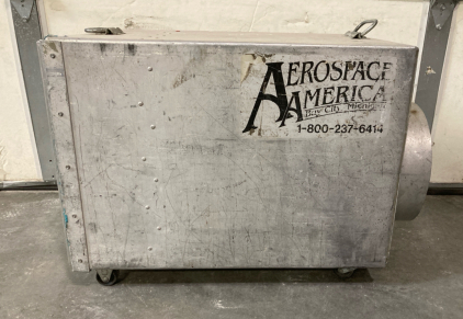 Aerospace America Portable Air Scrubber, Industrial 12” Unit On Wheels, 2 Speed, Works