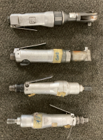 Ingersoll-Rand Air Wratchet, (2) Pneumatic Drills, Pneumatic Angle Drill- Untested