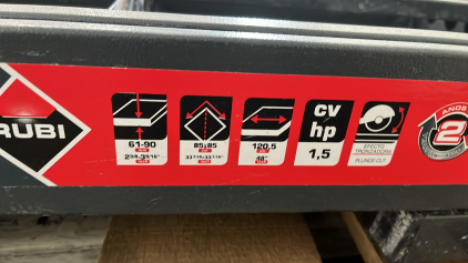Rubi DC 250 1200, 1.5 hp, 56&rdquo;X21&rdquo; Rolling Base Wet/Dry Tile Saw