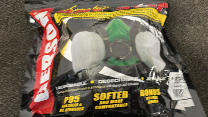 Gerson Face Mask, Kenmore Water Saver Knobs, 3 MIE MiniRam Sun Shield, 7 Wired Smoke Detectors