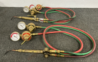 (2) Sets Of Victor Welding Torches With Harris Gas Regulators