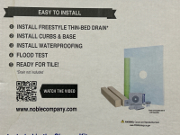 ProBase II Multi-Slope Shower Kit (Thin-Bed Drain System For Time Showers With 32x60 Center Drain (Foam Base Only) & Laticrete Hydro Ban Bonding Flange Drain - 2