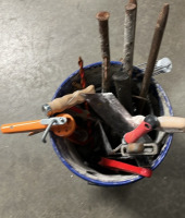 Bucket Of Tools With Plug In Ryobi Skillsaw - 4