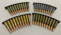 (40) Rounds Wolf 7.62 x 39 Centerfire Ammunition Cartridges, (4) Stripper Clips