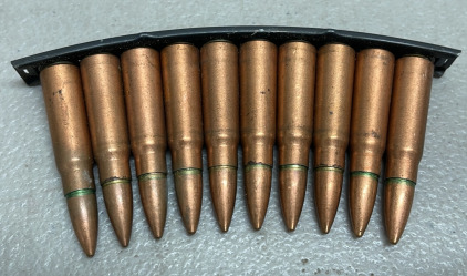 (44) Rounds Wolf 7.62 x 39 Centerfire Ammunition Cartridges, (5) Stripper Clips