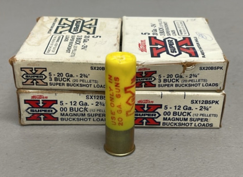 (20) Super X 12 Gauge 2-3/4&rdquo; 20 Gauge 00 Buck Magnum Super Buckshot Loads