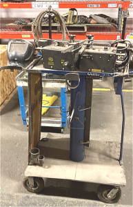 Welding Wire Feed Cart with Face Shield, Cutting Torch, Gauges & Flashlight
