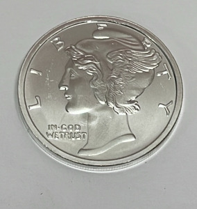 Mercury One Troy Ounce .999 Fine Silver Round