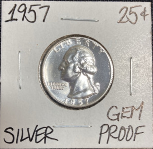 1957 Gem Proof Silver Washington Quarter