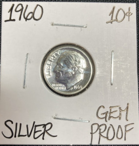 1960 Gem Proof Silver Roosevelt Dime