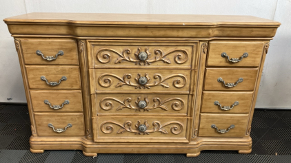 Large Beige 12-Drawer Dresser - HEAVY