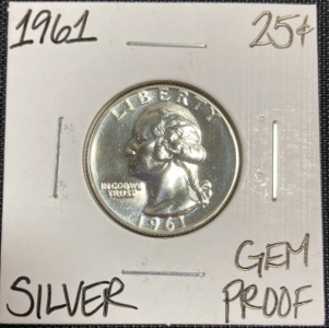 1961 Gem Proof Silver Washington Quarter