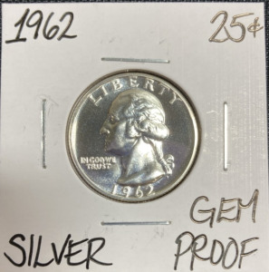 1962 Gem Proof Silver Washington Quarter