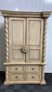 2pc Large Beige Armoire