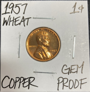 1957 Gem Proof Wheat Copper Penny