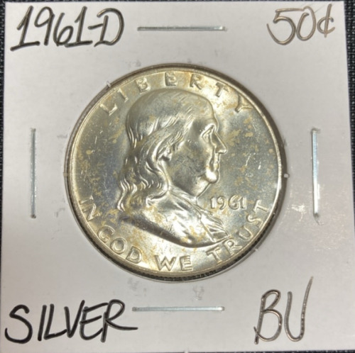 1961-D BU Silver Franklin Half Dollar