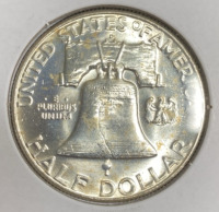 1961-D BU Silver Franklin Half Dollar - 2