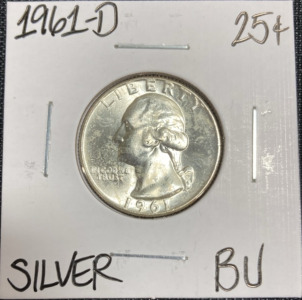 1961-D BU Silver Washington Quarter