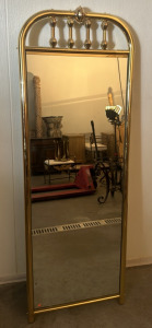 24"x68.5" Brass Framed Standing Mirror