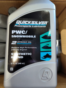 (12) Quarts of Quick Silver 2 Stroke Oil