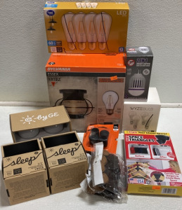 Vintage Style Ceiling Light, Insect Zapper Light Bulb, Set of 3 Wyze Smart Bulbs, (4) C by GE Smart Bulbs, Space Triangles and more