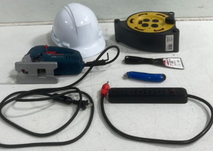 (1) Bosch JS260 Electric Saw (1) Hard Hat And More!