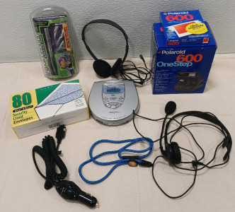 (1) Portable Coby FM Stereo/ CD Player (1) Radio Writing Pen & More!