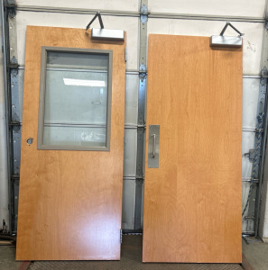(2) Wooden Office Doors
