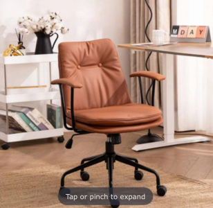 Abfara Leather Swivel Office Chair