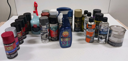 (6) Assorted Perfect Match (11) Assorted Spray Paint (2) Speed Shine/ Wax Booster & More!