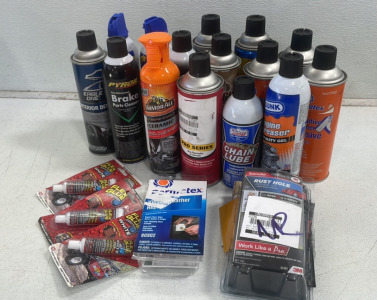 (2) Automotive Headliner Adhesive (2) Gunk Degreasers (3) Flex Glue and More!