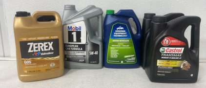 (2) Mobil 1 (5qt) 5W-40 (3) Castrol (1Gal) Transmission Fluid