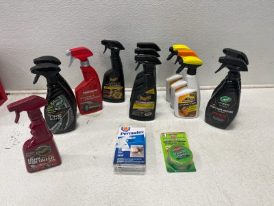 (2) Bottles Hybrid Solution Flex Wax..(3) Leather by Armor All(3) Supreme Shine Meguiars (1) Meguiars Rich Leather Cleaner Just A Few