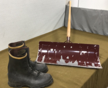 Metal Snow Shovel & (1) Pair LaCrosse Rubber Boots