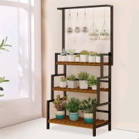 68 Inch Tall Metal 3-Tier Hanging Plant Stand/Organizer