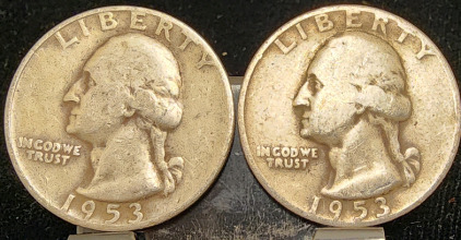 (2) 1953 90% Silver Quarters— Verified Authentic