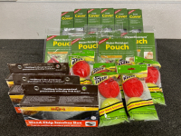 (6) Food Covers, (6) Water Resistant Pouches, Simple Kleen Mesh Scouring Pads, And (3) Wood Chip Smoker Boxes