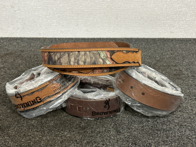 (4) New In Package Browning Belts Sizes- 36, 38, 40, 44