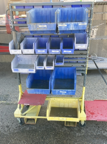 Rolling Metal Tote Picking Cart