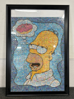 Homer Simpson Puzzle And 3 Outdoor Scenery Paintings. 16"x20", 18"x24" And 23"x 33" - 2