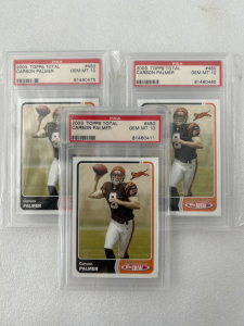 (3) 2003 Topps Total Carson Palmer Graded Cards